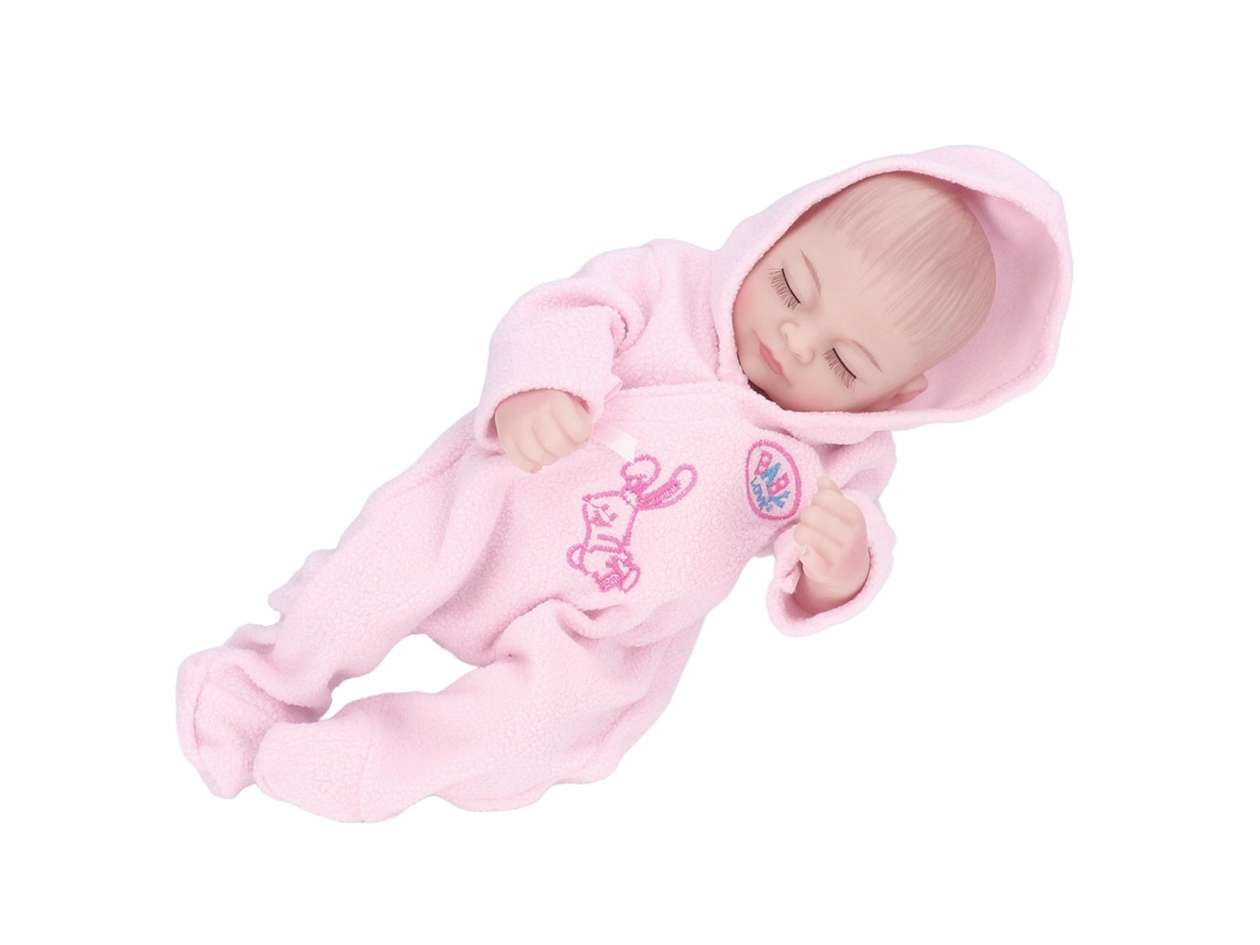 Primerox boneca Reborn 10 Polegadas Silicone Macio Realista com Pijama Rosa Brinquedo Bebê