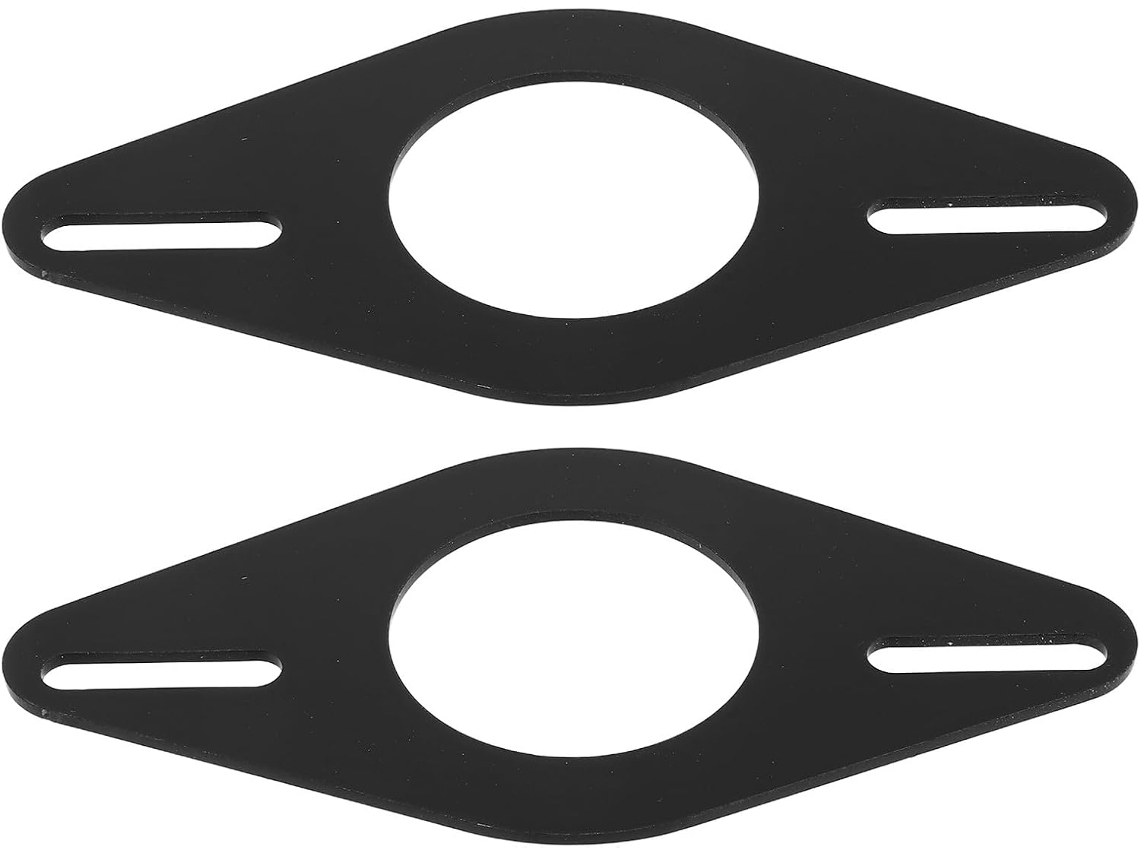 Suporte de montagem alto e plano em plástico preto para Porta, par de 2 peças