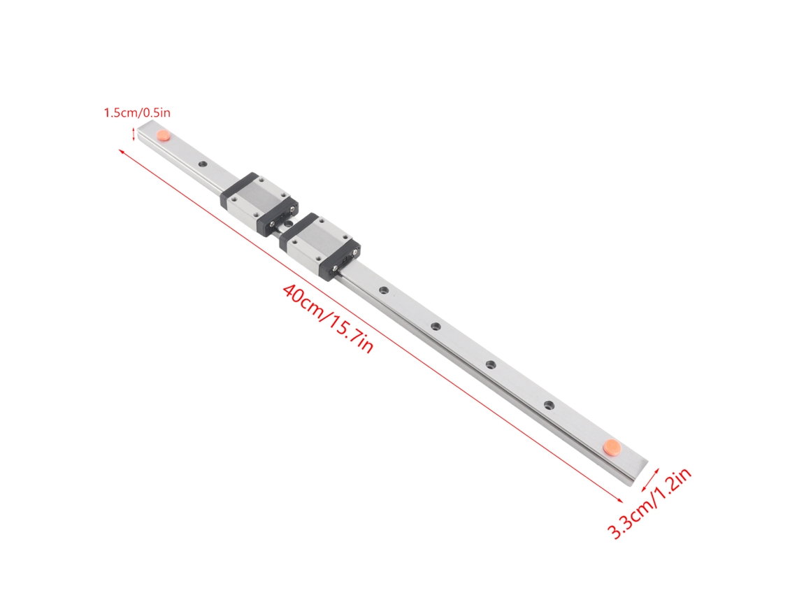 Laxiscreed Guia Linear Micro De Aço De Alta Precisão Com 2 Deslizantes De 400mm