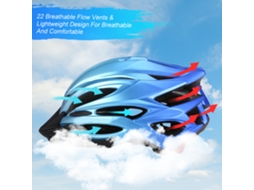 Capacete Ciclismo Leve Respirável Com Luz E Visor