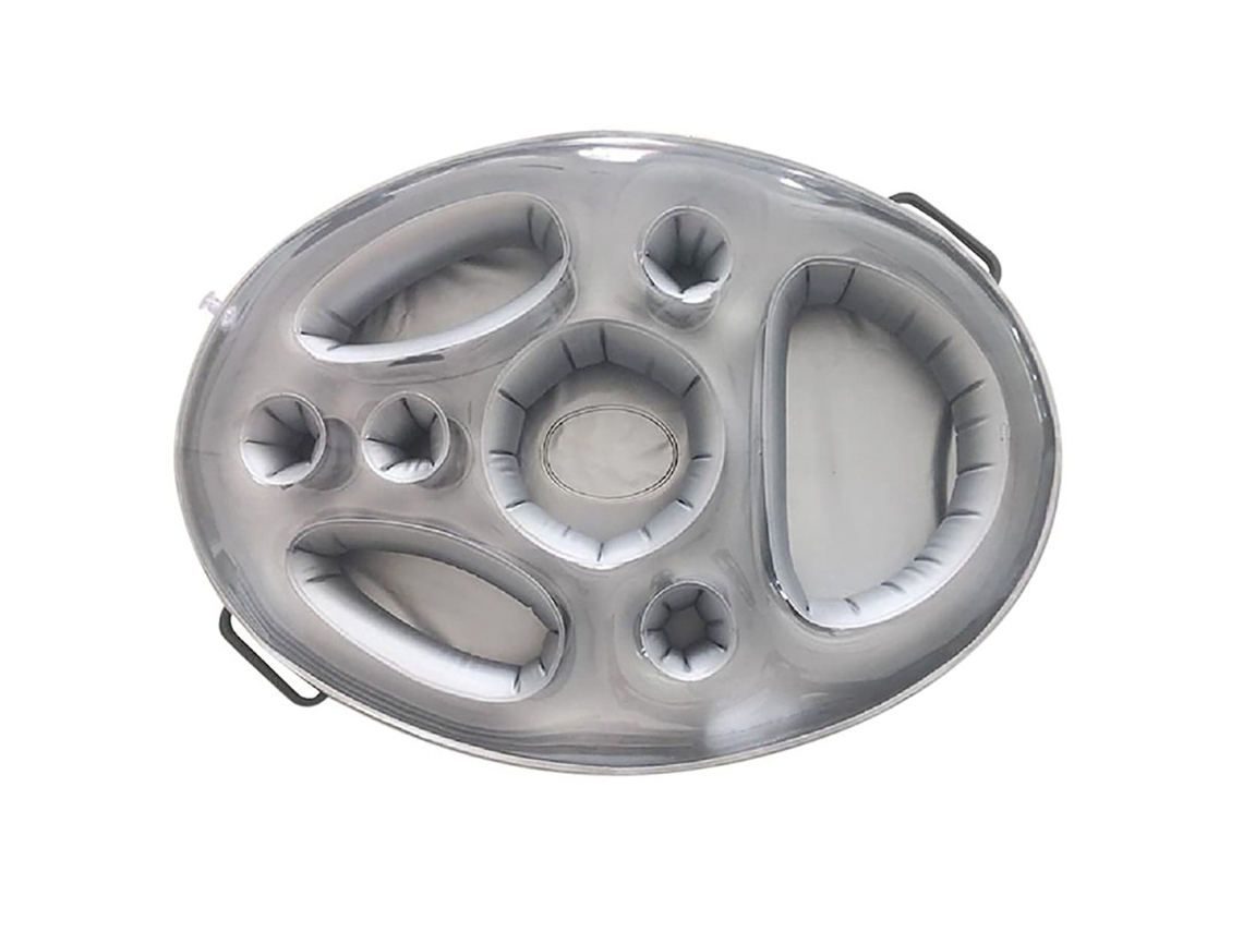 Suporte Inflável Para Bebidas Na Piscina - Bandeja Flutuante Com Porta-canecas E Porta-latas, Inclui Tigela Para Lanches - Pvc Resistente Para Piscina