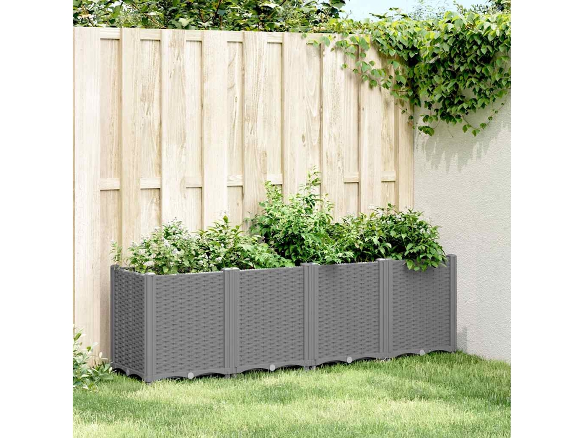 Vidaxl Vaso/floreira 160x40x53 Cm Pp Cinzento-claro