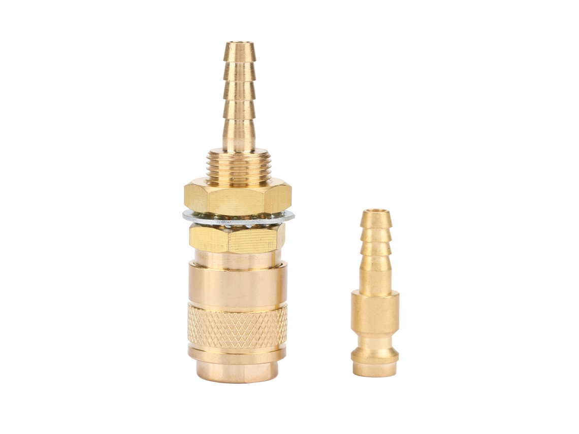 Conector Rápido M6 Para Gás E Água Para Soplete Mig Tig, Adaptador De Soldagem, Ouro