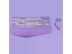 Teclado Ergonômico Sem Fio S2.4g Para Laptop Teclado Dividido Com Design De Teclado Arqueado Apoio Acolchoado Para Pulso E Palma Ly Ebike