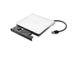 Gravador de Dvd Externo Usb/Type C, Unidade Óptica Portátil, Branco, ZYBLSSBB