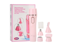 Depilador 4 Em 1 Para Mulheres Depilador Elétrico Lavável Indolor Usb Recarregável Sem Falhas Removedor De Cabelo Conjunto De Barbear Rosa Yunzii