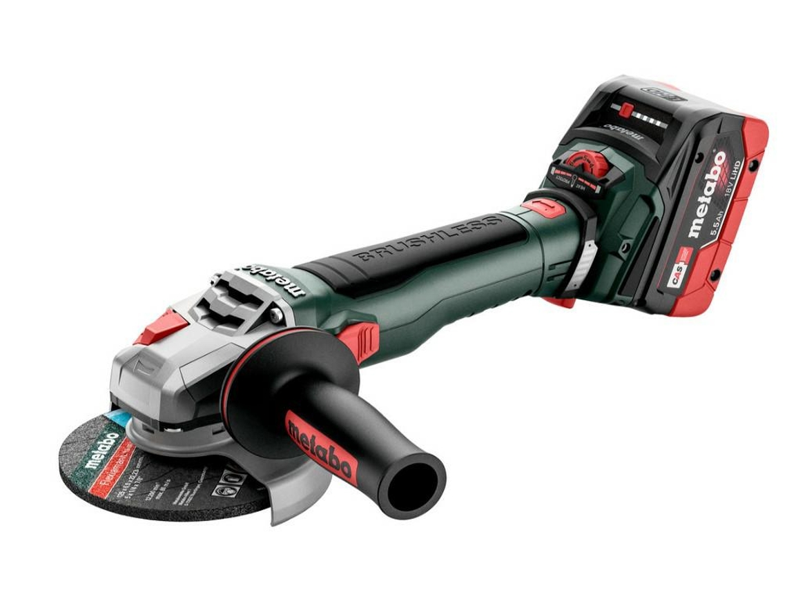 Metabo.grinder Kąt.wvb 18 Lt Bl 11 125 Rápido 2x5,5ah Lihd Metabox