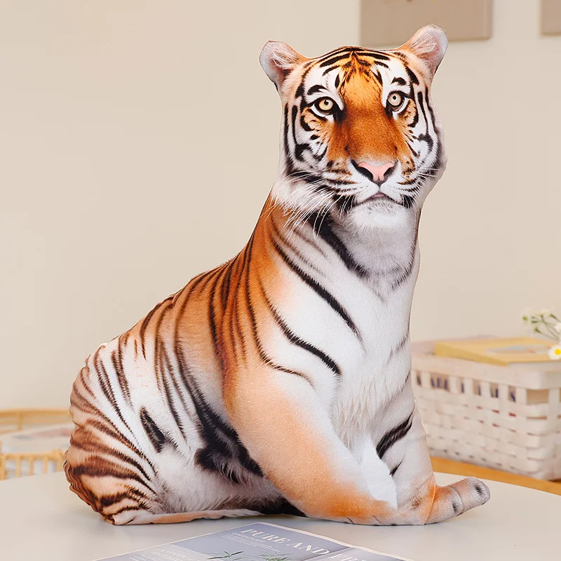 Almofada Decorativa 3d com Simulação de Animal da Floresta, para Sofá Ou Quarto. MDUG (tigre 40x36 Cm)