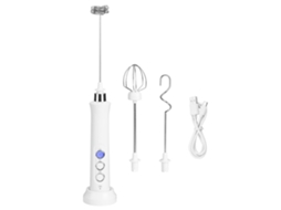 Batedeira Elétrica USB S/MARCA, para ovos, espumador de leite, branco