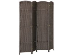 Biombo Polipropileno e Madeira de Pinho Cor Marrom 160x1,6x170 cm Homcom
