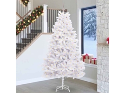 Vidaxl Árvore De Natal Articulada Artificial Branco 270 Cm Pvc E Aço