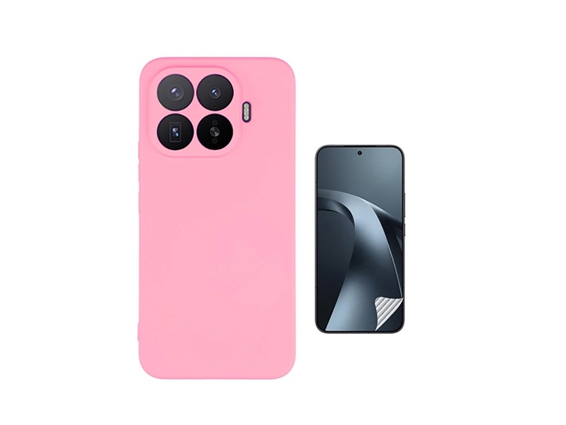 Kit Película Protectora De Hydrogel Frente Capa Proteção Silicone Gift4me Para Xiaomi 17t Pro 5g - Rosa
