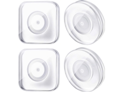 Conjunto De 4 Adesivos Nano Mágicos Para Celular, Reutilizáveis, Em Gel, Sem Resíduos, Para Casa, Carro E Escritório (branco)