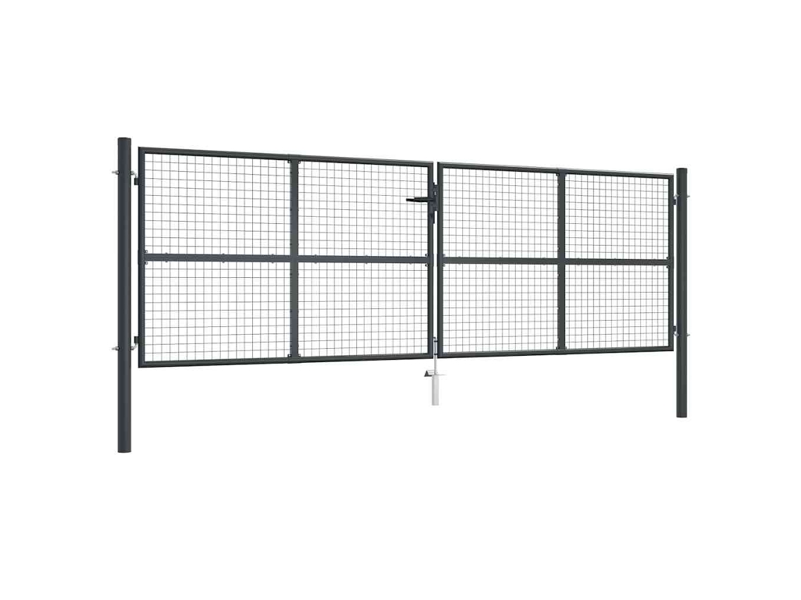Garden Gate, Garden Gates Vidaxl Antracite Aço (400 X 175 Cm)