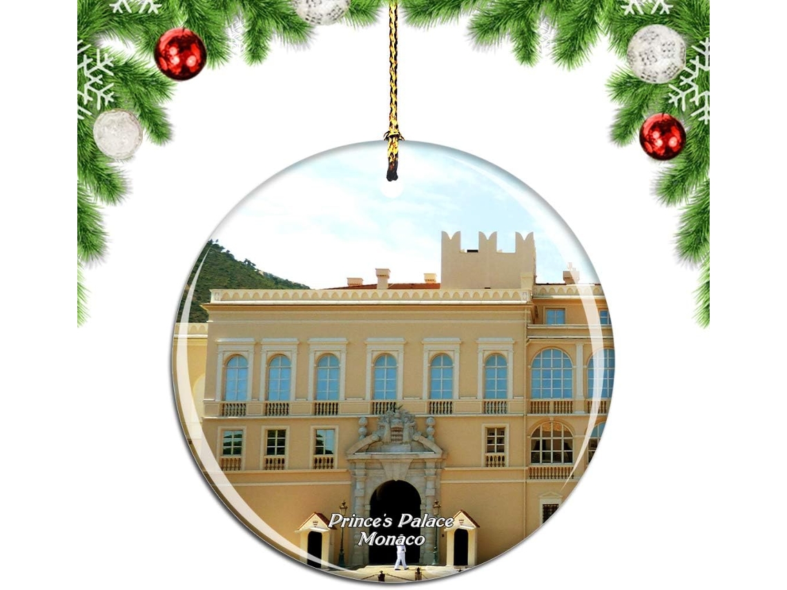 Palais Priier De Monaco Decoração De Arbre De Ornement Suspendu Pendentif Ville Voyage Collection Lembrancinhas