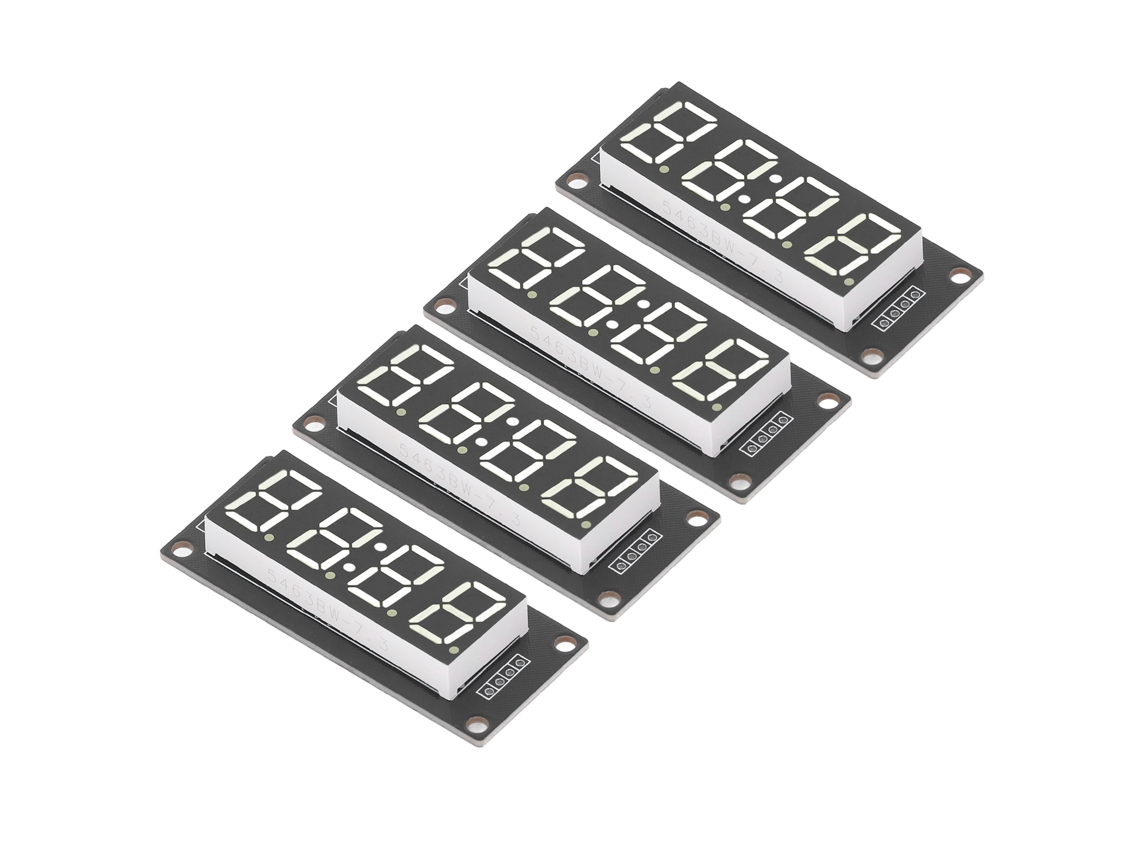 Laxiscreed Quatro Painéis De Display Led Digital De 4 Dígitos Com Driver Tm1637