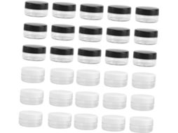 Latinhas Redondas Transparentes Para Cosméticos, 30 Unidades, 10g, Ideais Para Levar Em Viagens.