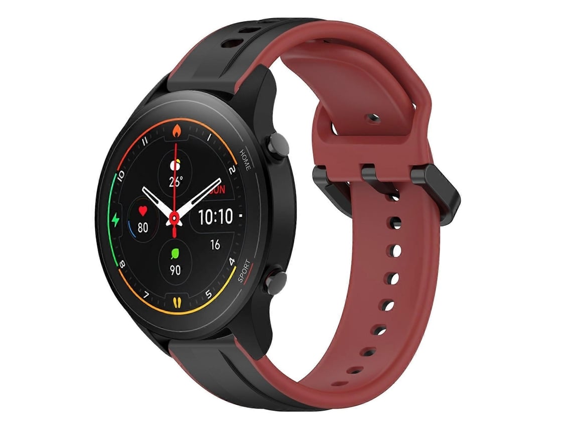 Pulseira De Silicone Bicolor Com Formato Convexo De 22 Mm Para Xiaomi Mi Watch S1 Pro