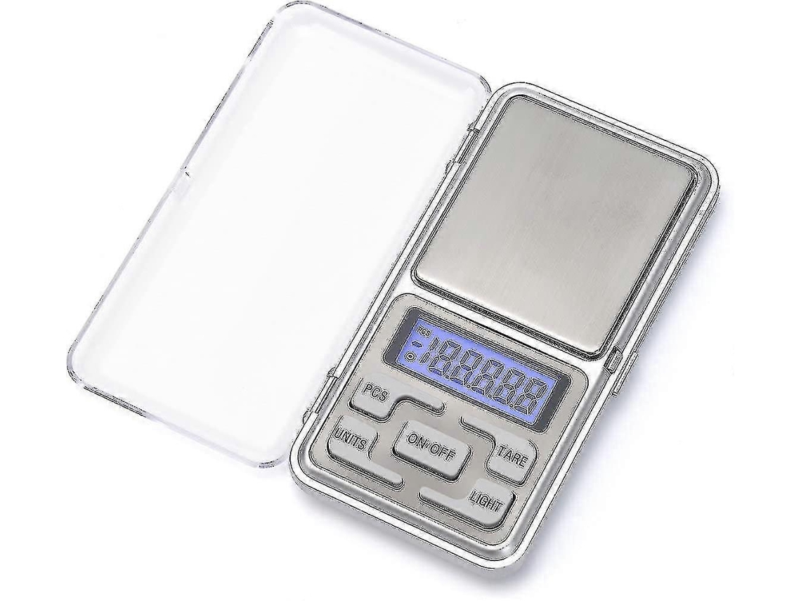 Mini Balança Digital De Bolso 200 X 0,01g Com Visor Lcd Retroiluminado Brilvibera