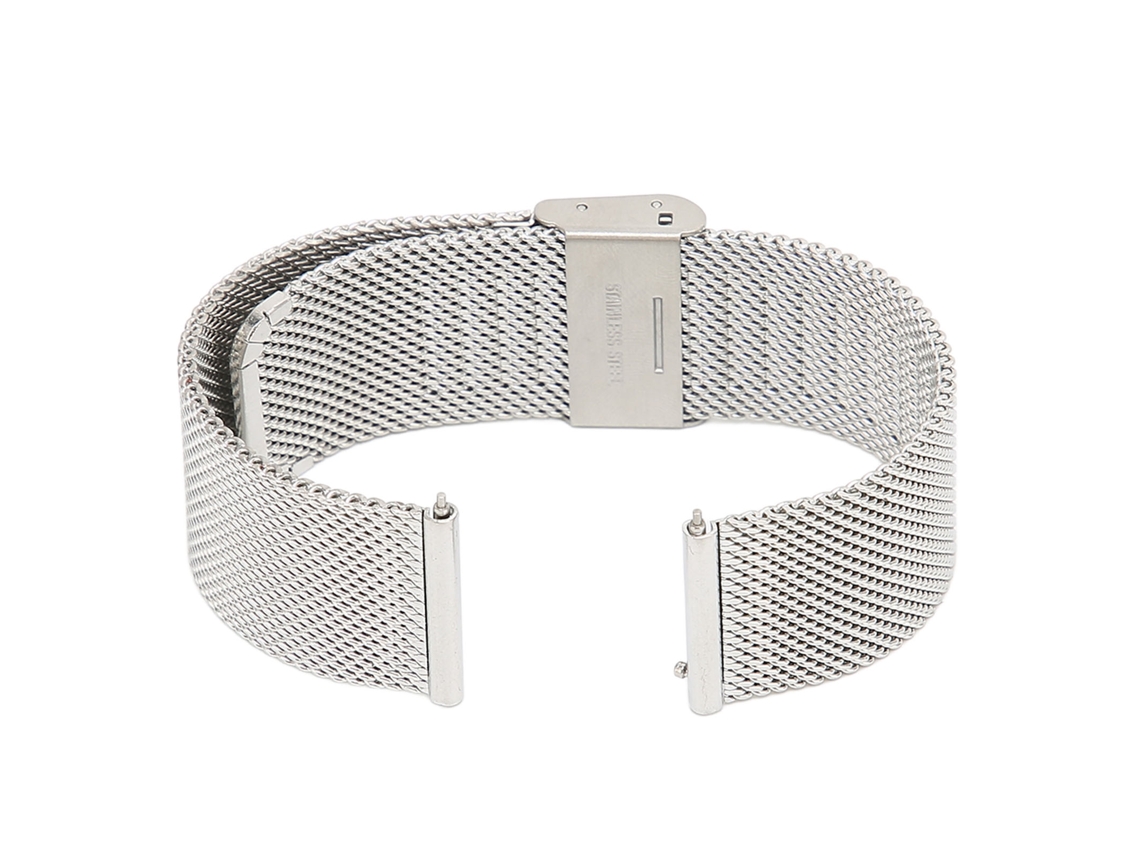Mali pulseira de Relógio de Aço Inoxidável 22mm Malha Tressada com Liberação Rápida para Amazfit Gtr 3 e Realme Watch 2 Prata