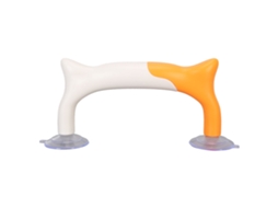 Régua de Costura com Cabo Amarelo e Branco, Ergonômica, Fácil de Montar, com Ventosa Forte, em Abs e Pvc, Ideal para Patchwork e Estudos BRILVIBERA