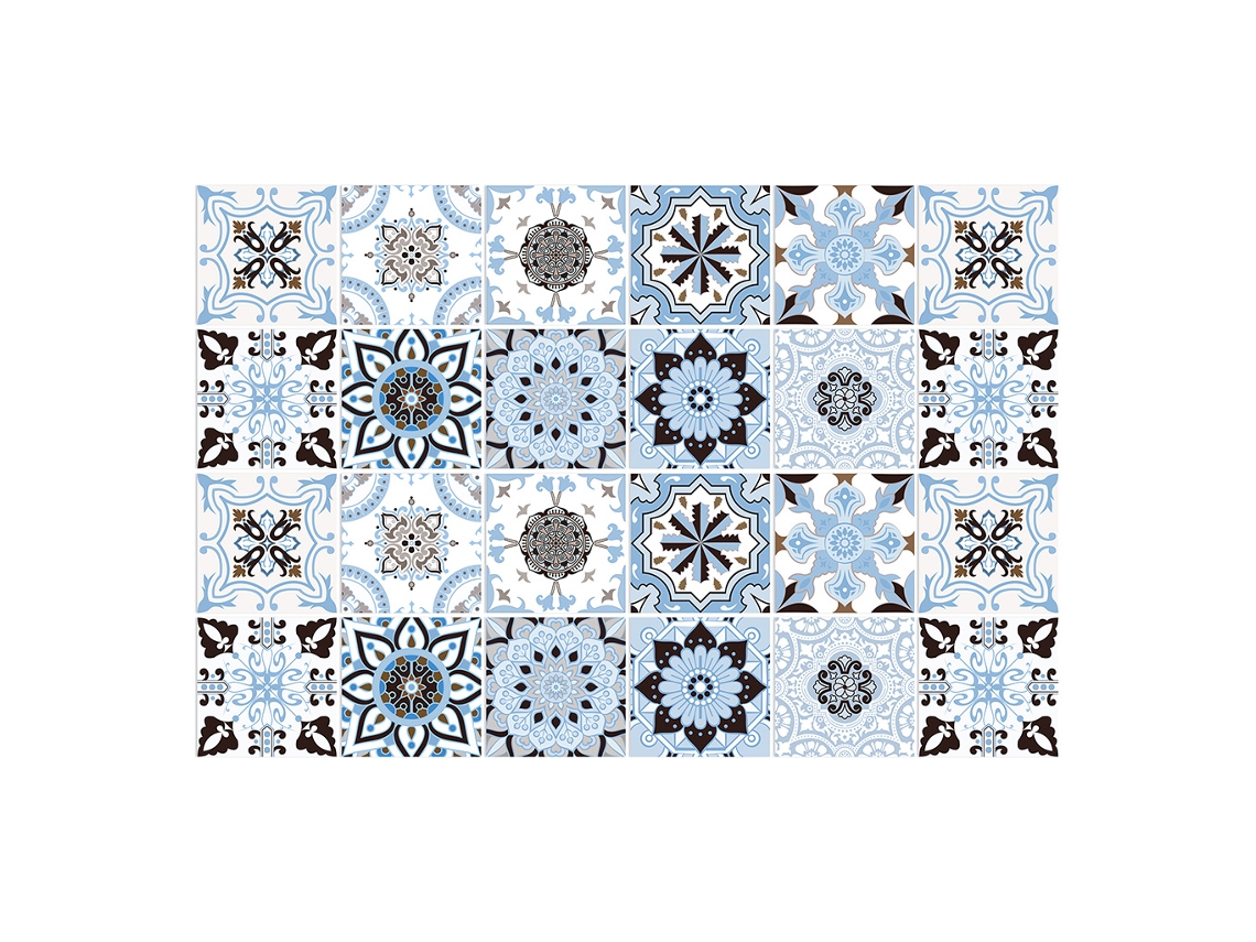 Lurelia Azulejo Adesivo Cozinha Banho Pvc Impermeável Removível Anti-humidade Branco 10 Unidades 10x10 Cm Quarto Modelo 246