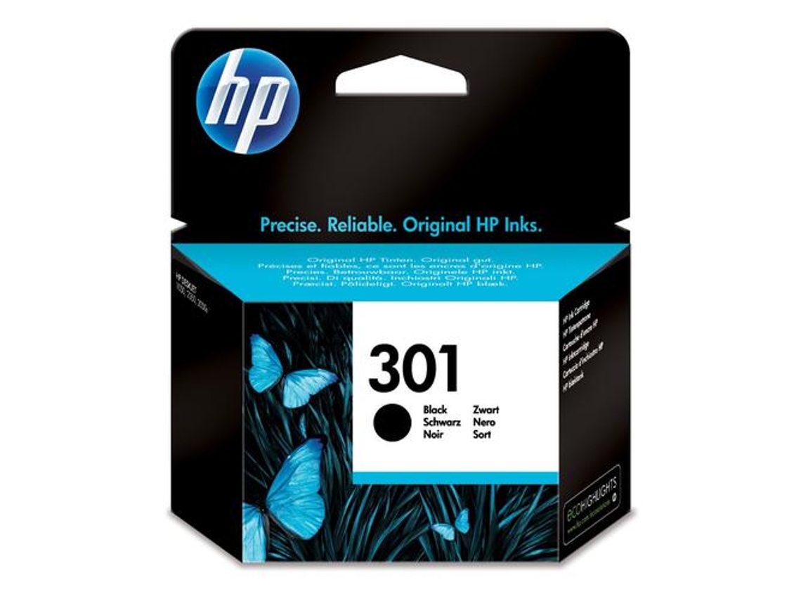 Hp 301 1 Unidades Original Rendimento Padrão Foto Preto