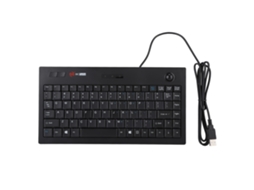 Teclado Ultrafino Mini Com Fio Mc 9712 Usb Industrial Silencioso Para Negócios, Preto -aquaforge