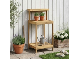 Vidaxl Bancada De Replantio Ao Ar Livre 56,5 X 48,5 X 107 Cm Branco