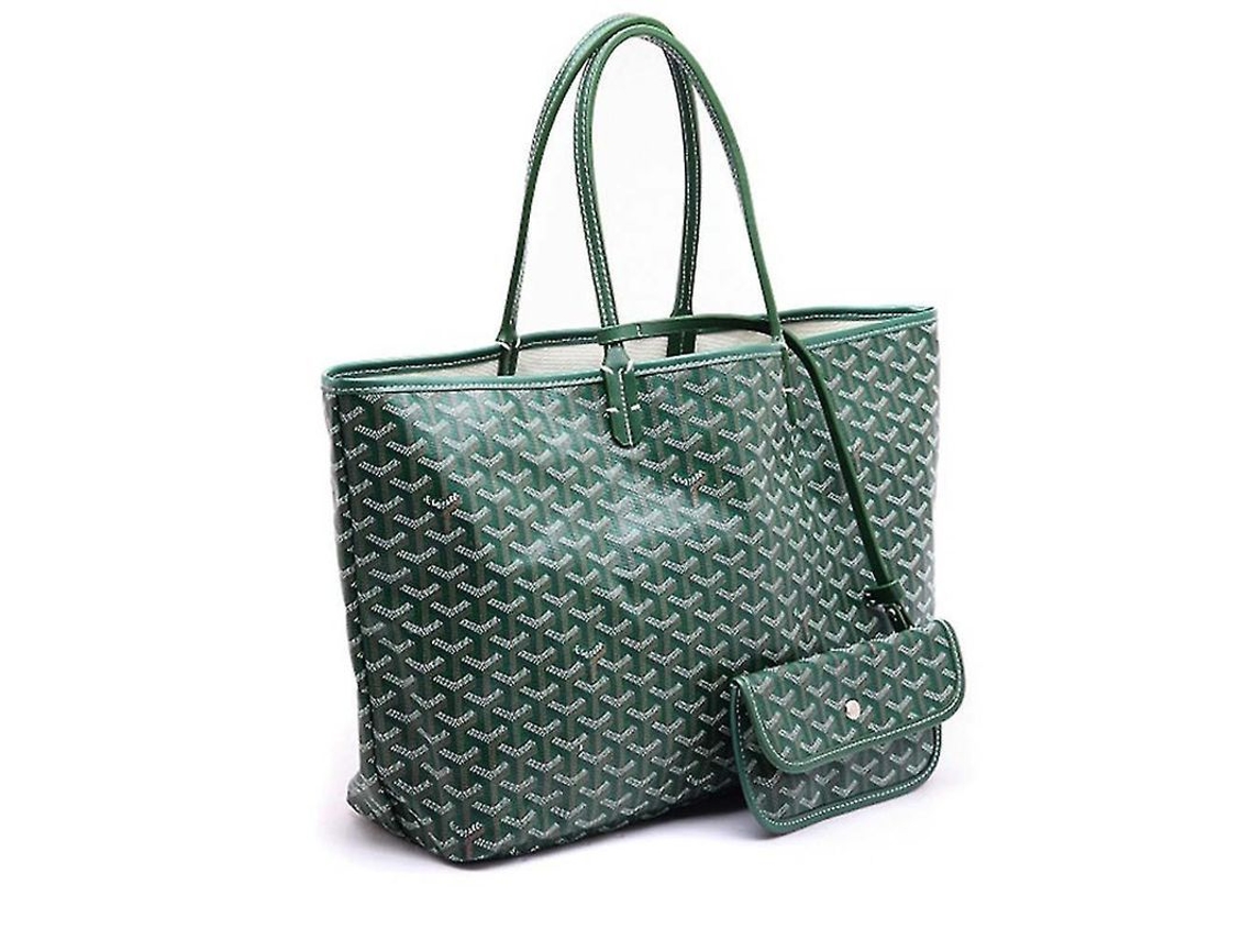 Bolsa Tote De Couro Pu Para Mulheres Portátil De Grande Capacidade Resistente À Água Com Bolso Para Praia Verde