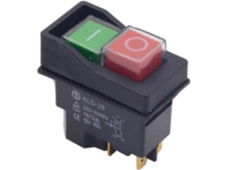 Interruptor de Pulsador Magnético Impermeable 4 Pines On/off 250v 16a para Herramientas de Máquina Accesorios Auto bloqueo