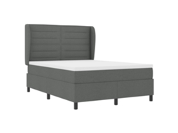 Conjunto 1 Cama Box Vidaxl Cinzento Tecido (140 X 190 Cm)