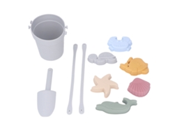 Conjunto De Brinquedos De Praia De Silicone Para Crianças Com Cubo Portátil