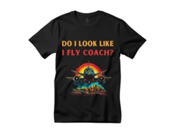 T-shirt Rockinstone Do I Look Like I Fly Coach?' Attitude (m)