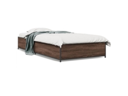 Bed Frame, Bed Frames Vidaxl Marrom Madeira Processada (100 X 200 Cm)
