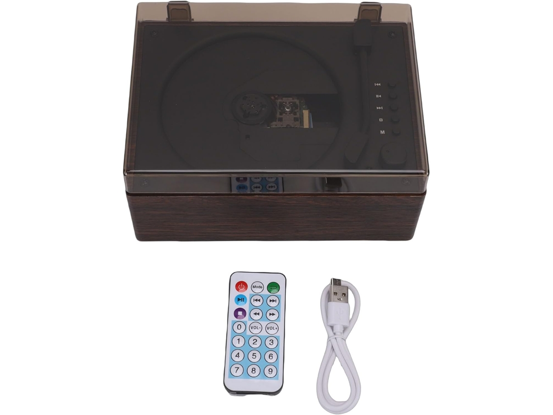 Leitor Cd Sem Fio Com Alto-falante, Sistema De Som Vintage 5.1 Portátil Com Entradas Usb E Aux