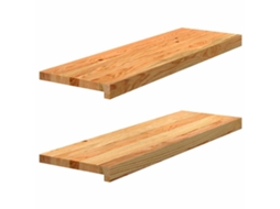 Vidaxl Soleiras Da Janela 2 Pcs 80x30x2 Cm Carvalho Castanho-claro