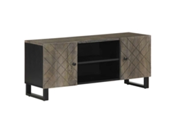 Vidaxl Móvel De Tv 105x33x46 Cm Madeira De Mangueira Maciça Preto