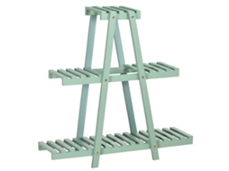 Suporte de Madeira para Plantas 3 Níveis 76x26x76cm BTFORUS