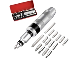 Conjunto De 16 Brocas Para Furadeira Impacto, Impacto Manual 1/2" Com 15 (chata, Phillips). -aquaforge