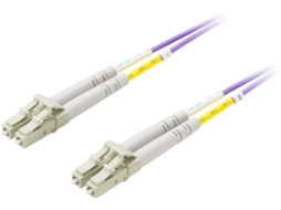 Cabo de fibra óptica OM4, LC-LC, 50/125, duplex, multimodo, 2 m Aquaforge