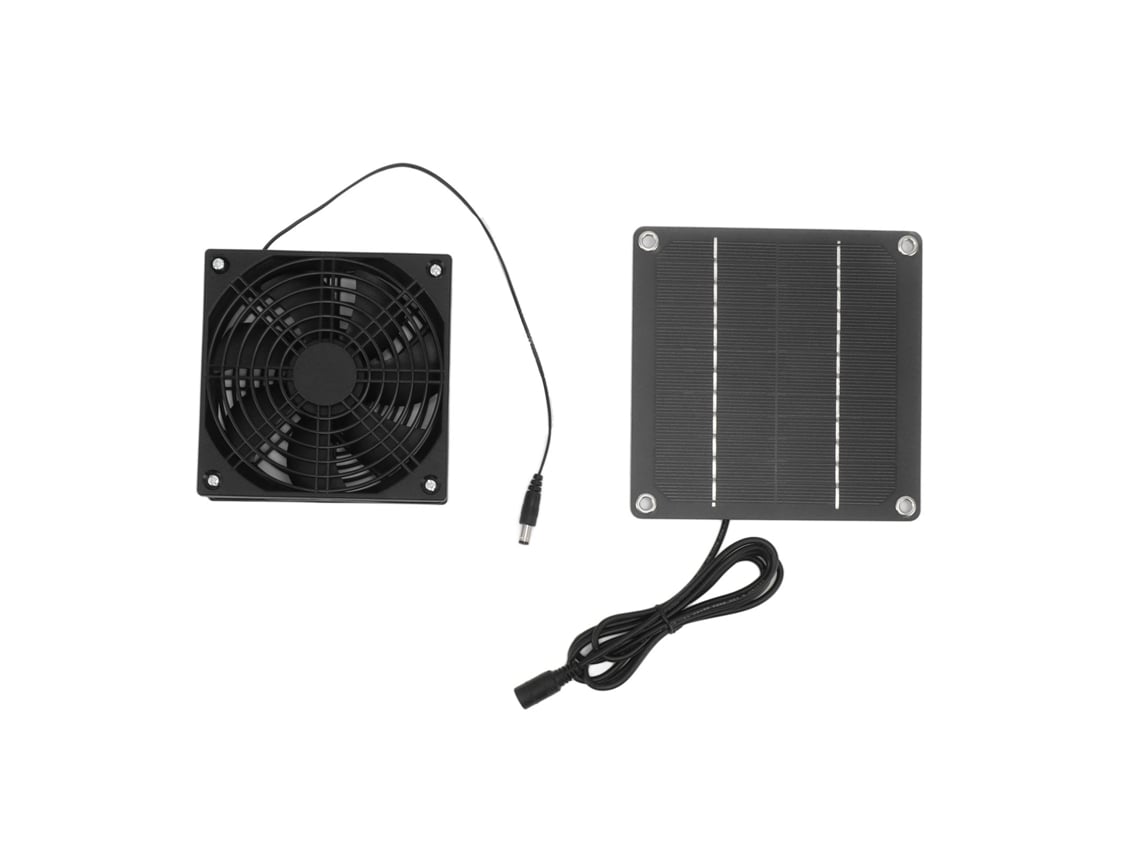 Conjunto de Ventilador Solar com Painel de Silício Monocristalino 2200rpm | S/MARCA