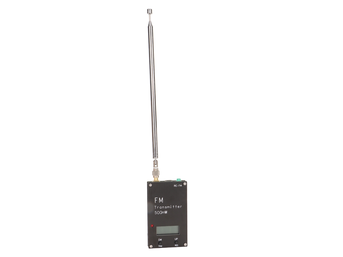 Transmissor Fm Profissional De Longa Distância 2000m 76-108mhz 500mw Com Display Lcd Digital