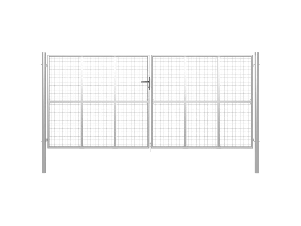 Garden Gate, Garden Gates Vidaxl Prateado Aço (400 X 175 Cm)
