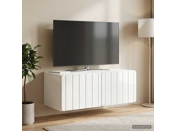 Vidaxl Gabinete De Tv De Parede 78,5 X 41 X 30 Cm Branco Brilhante