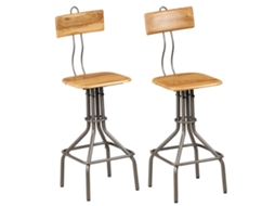Bar Chair, Bar Chairs Vidaxl Marrom Madeira