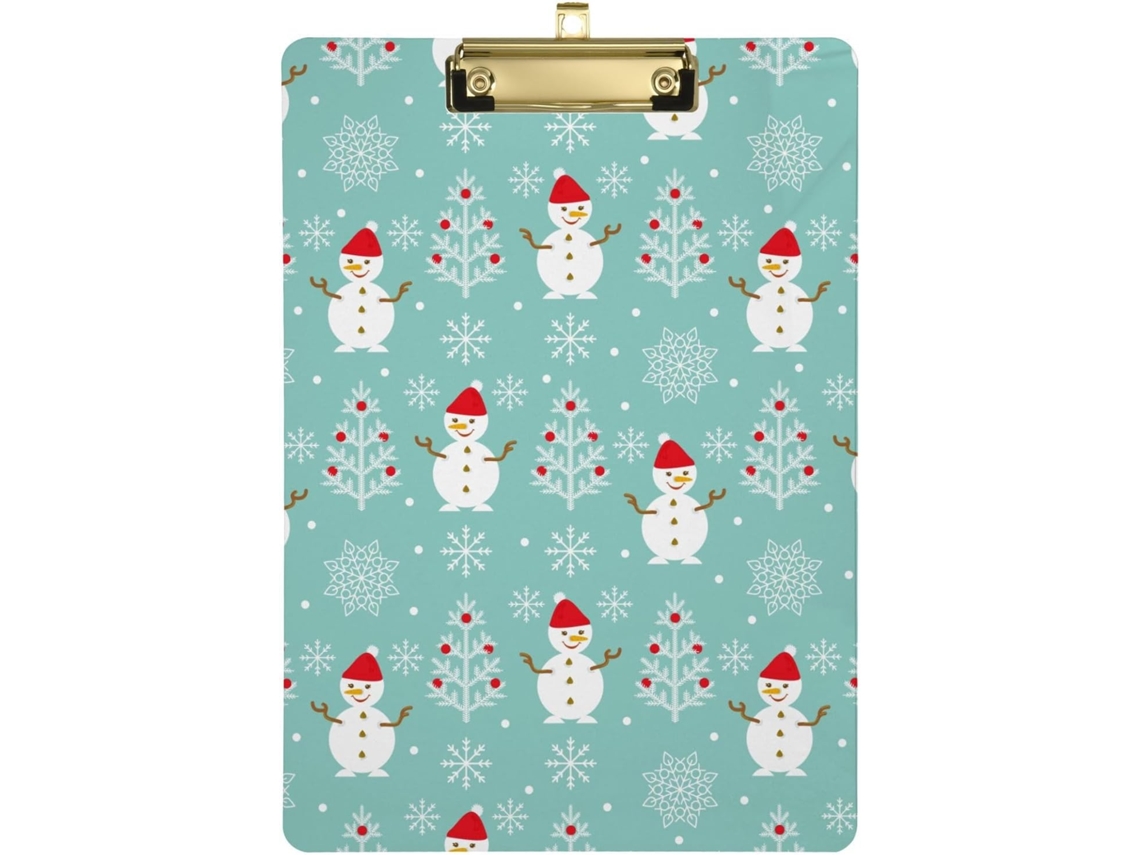 Prancheta À Prova D'água para Escritório, com Estampa de Boneco Neve, Azul 31,8 X 22,9 0,3 Cm