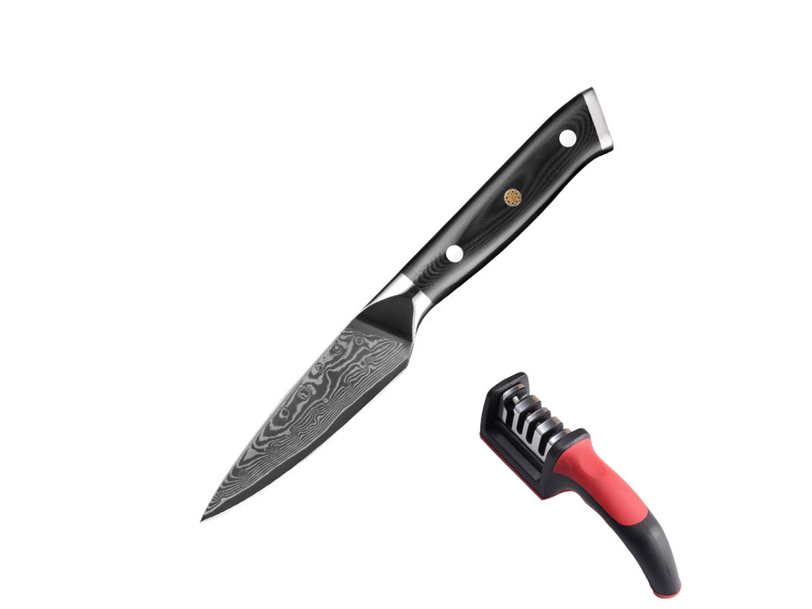 Faca De Descascador SZSMART Vg10 Em Aço Damasco 20 Cm Profissional 67 Camadas Cabo Fibra Vidro Ferramenta De Afiar