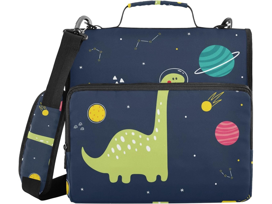 Organizador Fofo Com Desenho Animado De Dinossauro E Astronauta, Zíper, Alça De Ombro E Mão, Fácil De Transportar, 3