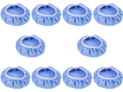 Topbathy Conjunto de 10 Discos Polimento Microfibra Healeved 23 25 Cm com Tampas Aplicadoras para Enceramento
